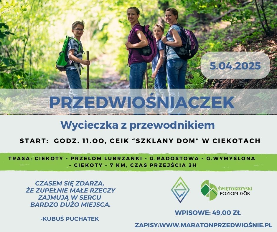 Przedwiośniaczek 2025 - wycieczka z przewodnikiem 